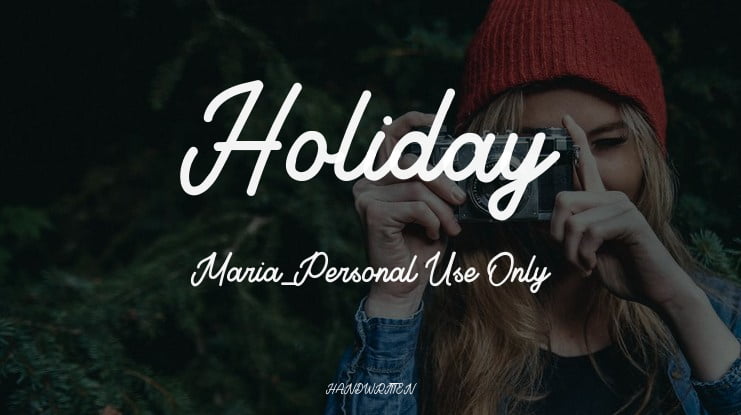 Holiday Maria_Personal Use Only Font