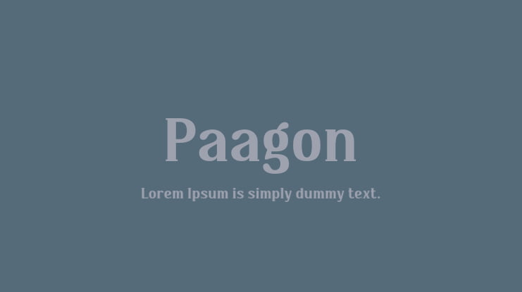 Paagon Font