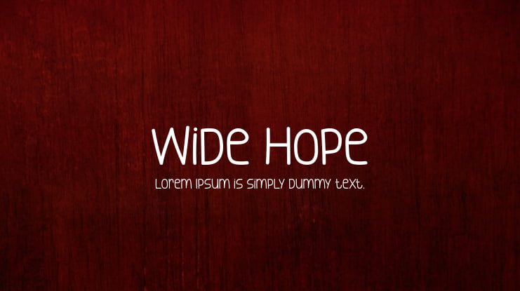 Wide Hope Font