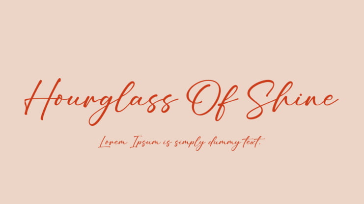 Hourglass Of Shine Font