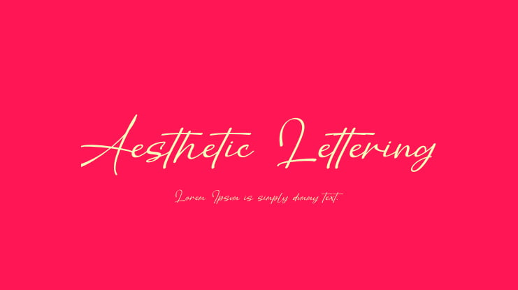 Aesthetic Lettering Font