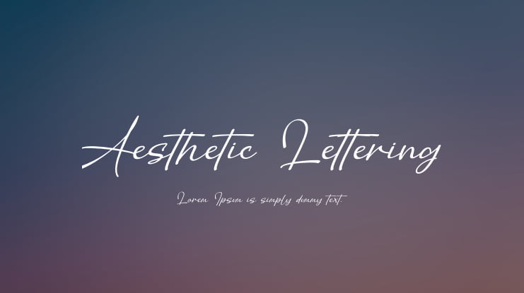 Aesthetic Lettering Font