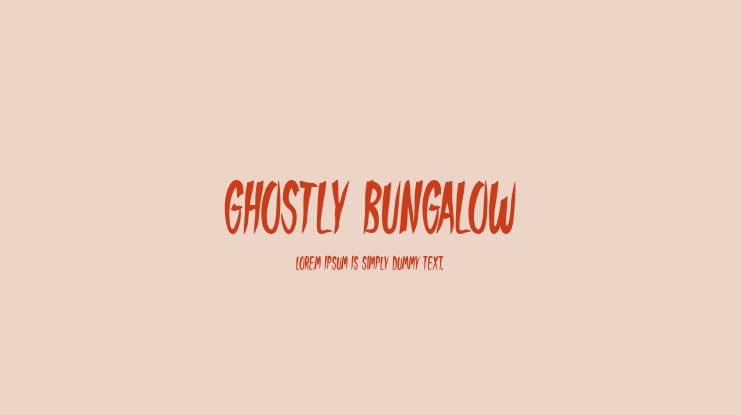 Ghostly Bungalow Font