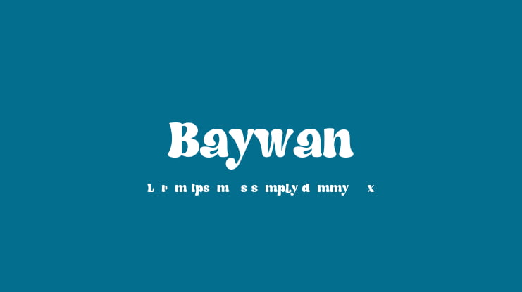 Baywan Font