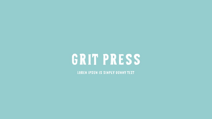 Grit Press Font