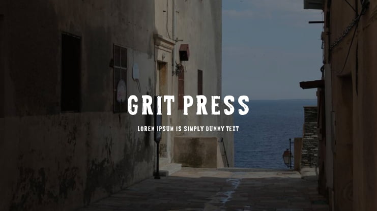 Grit Press Font