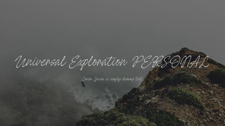 Universal Exploration PERSONAL Font