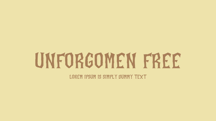 Unforgomen Free Font