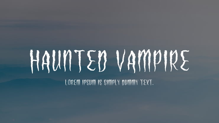 Haunted Vampire Font