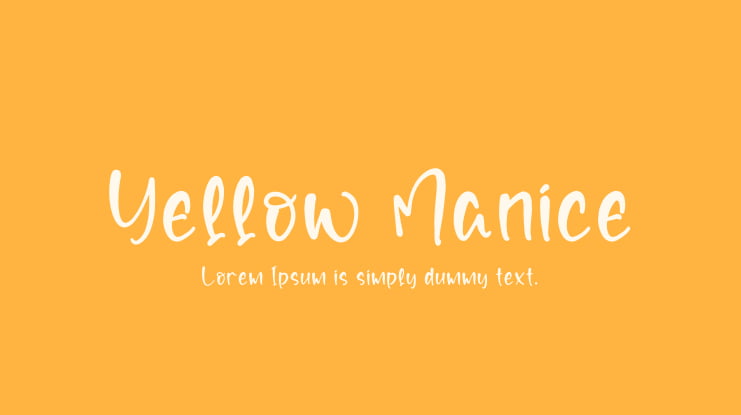 Yellow Manice Font