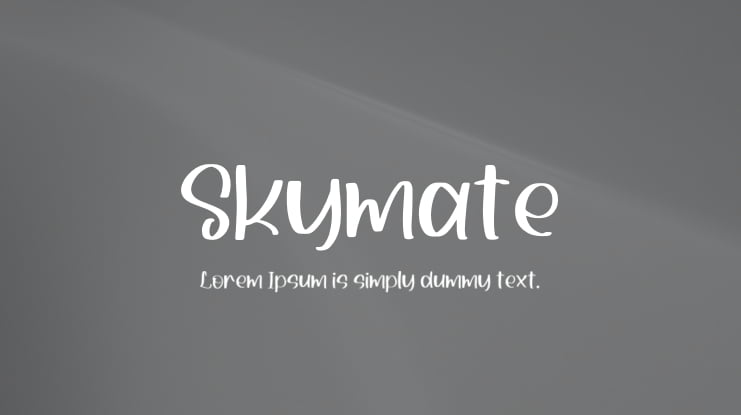 Skymate Font