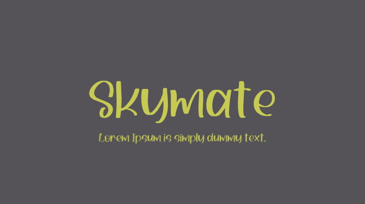 Skymate Font