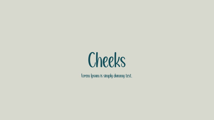 Cheeks Font