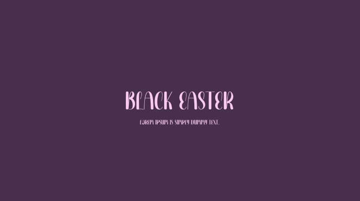 Black Easter Font