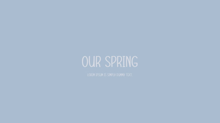 Our Spring Font