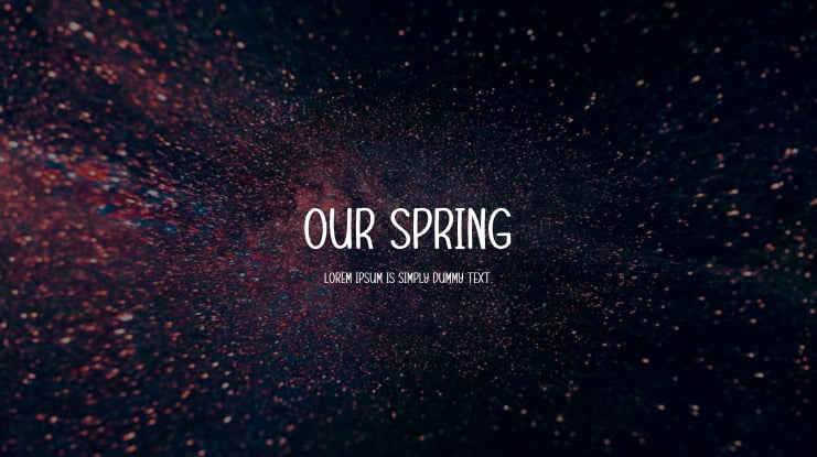 Our Spring Font