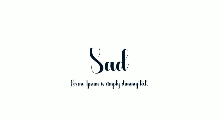 Sad Font