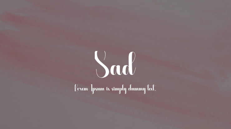 Sad Font