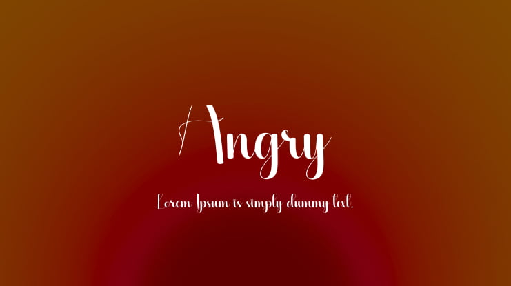 Angry Font