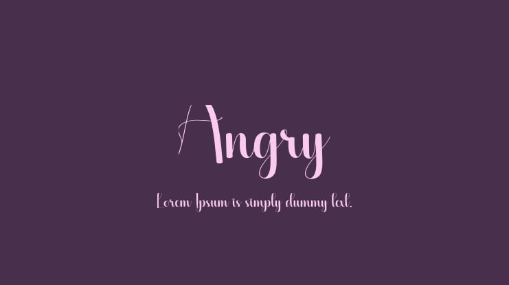 Angry Font