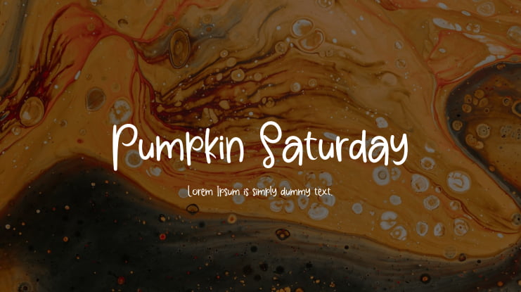 Pumpkin Saturday Font