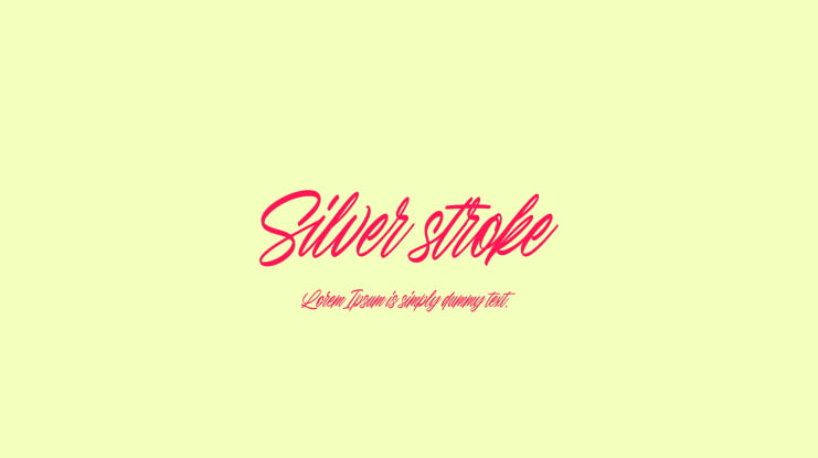 Silver stroke Font