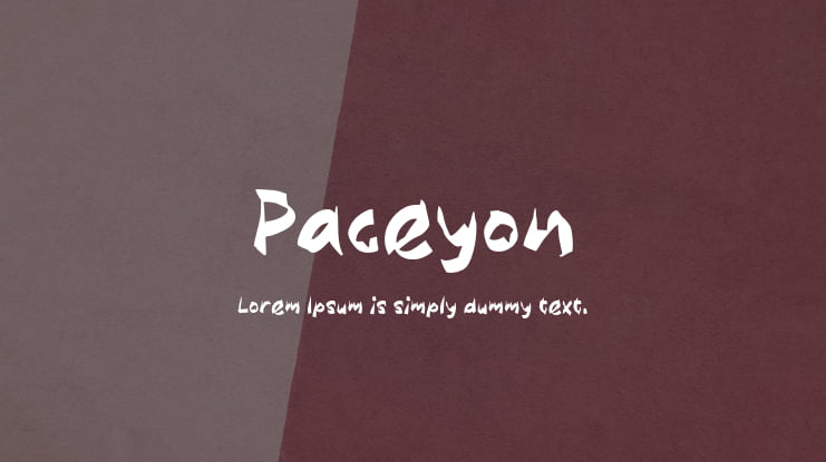 Paceyon Font