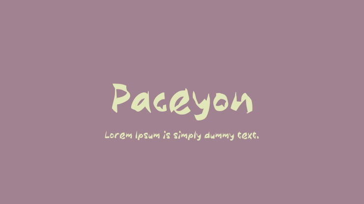 Paceyon Font