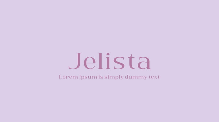 Jelista Font Family