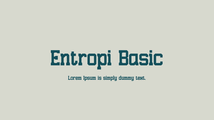 Entropi Basic Font