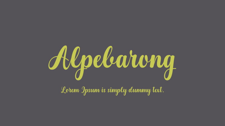 Alpebarong Font