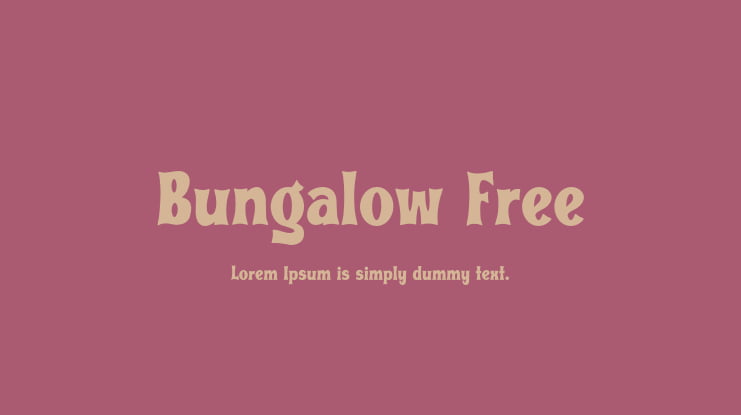 Bungalow Free Font