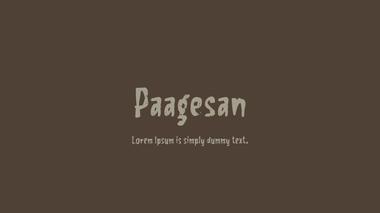 Paagesan Font