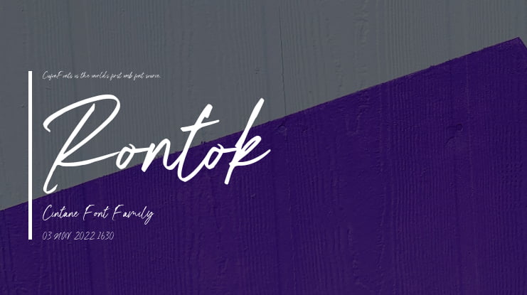 Rontok Cintane Font