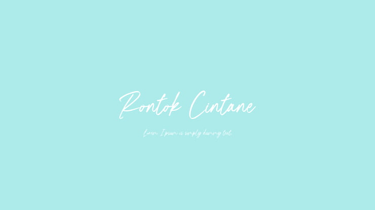 Rontok Cintane Font