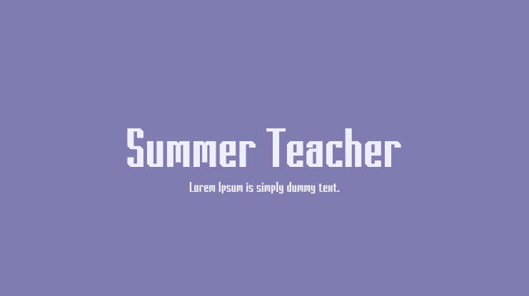 Summer Teacher Font