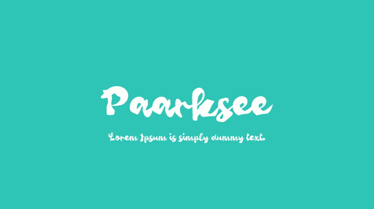 Paarksee Font