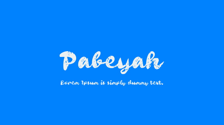 Pabeyah Font