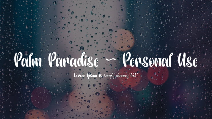 Palm Paradise - Personal Use Font