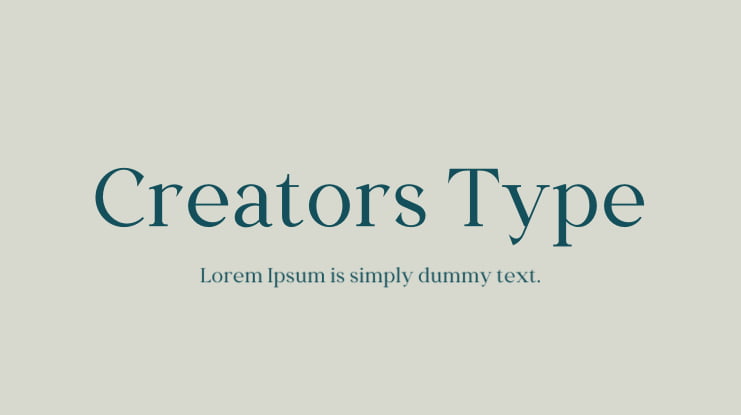 Creators Type Font