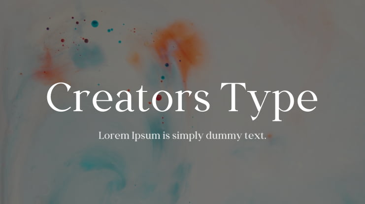 Creators Type Font