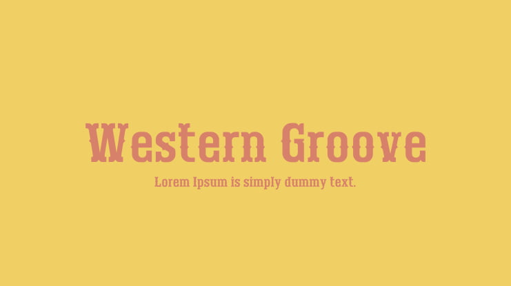 Western Groove Font