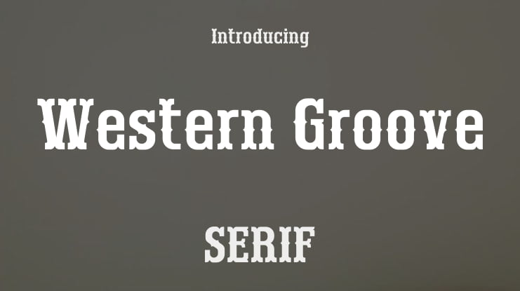 Western Groove Font