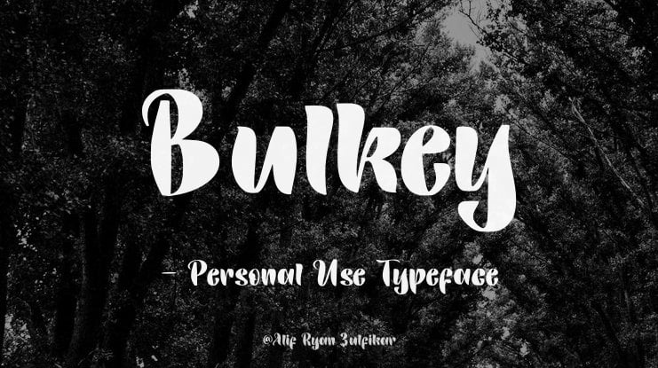 Bulkey - Personal Use Font