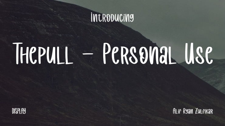 Thepull - Personal Use Font