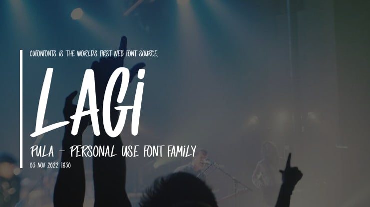 Lagi Pula - Personal Use Font