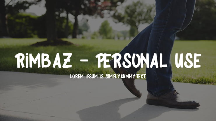 Rimbaz - Personal Use Font