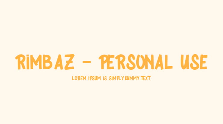 Rimbaz - Personal Use Font