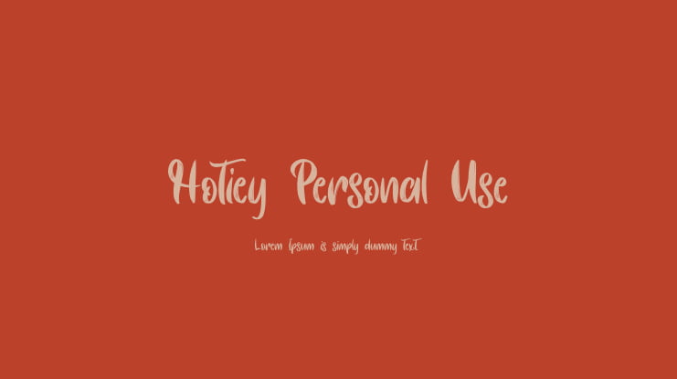 Hotiey Personal Use Font