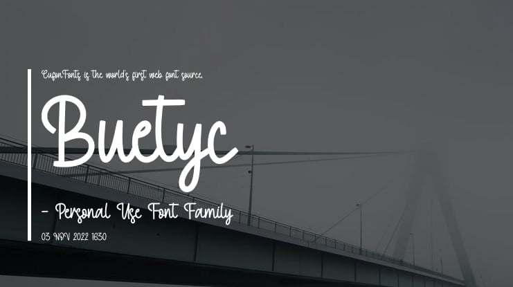 Buetyc - Personal Use Font